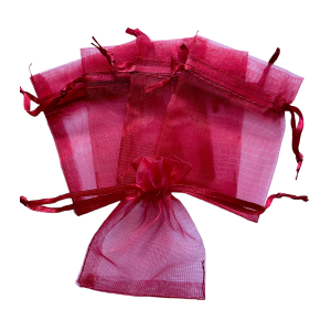 Organza zakje 7x9cm Bordeaux