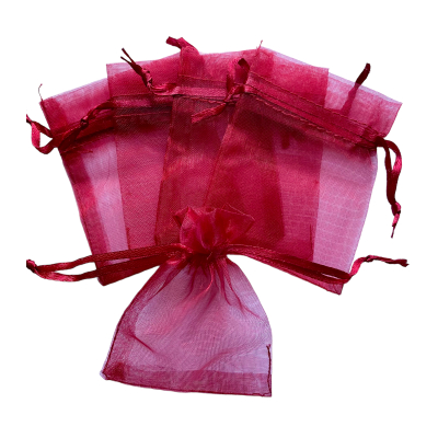 Organza zakje 7x9cm Bordeaux