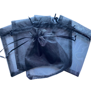 Organza zakje 7x9cm Zwart 
