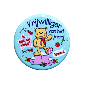 Blikje met tekst beertjes, Vrijwilliger van het jaar Blikje met tekst beertjes, Vrijwilliger van het jaar