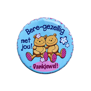 Blikje met tekst beertjes, Beregezellig met jou Blikje met tekst beertjes, Beregezellig met jou