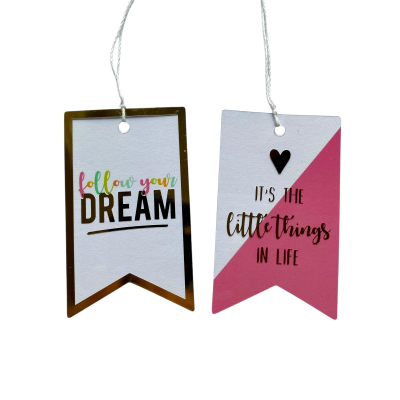 Transparante kaartjes, labels "Little things" 12 stuks