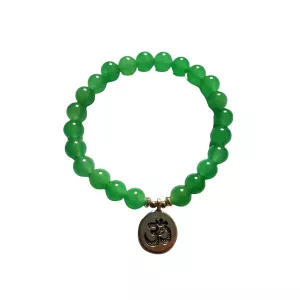 Armband met Ohm symbool van Aventurijn edelsteen Armband met Ohm symbool van Aventurijn edelsteen