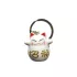 Sleutelhanger Lucky Cat met belletje in 4 kleuren 
