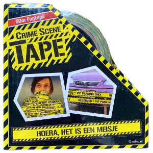 Funtape, Crime Scene Tape, Markeerlint "Hoera het is een meisje" 50M Funtape, Crime Scene Tape, Markeerlint "Hoera het is een meisje" 50M
