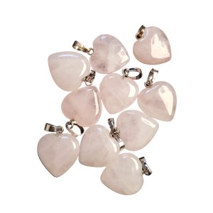 Edelsteen hanger Hart Rozenkwarts