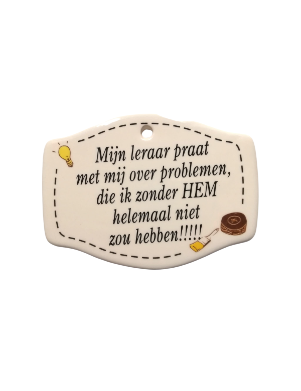 Sweet Lake Collection Spreuk Tegel Magneet "Mijn leraar" Sweet Lake Collection Spreuk Tegel Magneet "Mijn leraar"