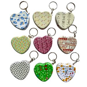 Sleutelhanger Doosje Hart in 9 designs