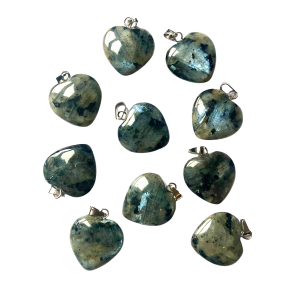 Edelsteen hanger Hart Labradoriet