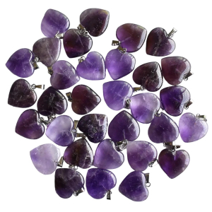 Edelsteen hanger Hart Amethist