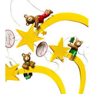 3 stuks Gutberg Vallende Ster met beer, handmade