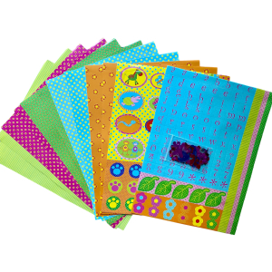 12 Delige set Decoratiepapier Knutselpapier met dieren 12 Delige set Decoratiepapier Knutselpapier met dieren