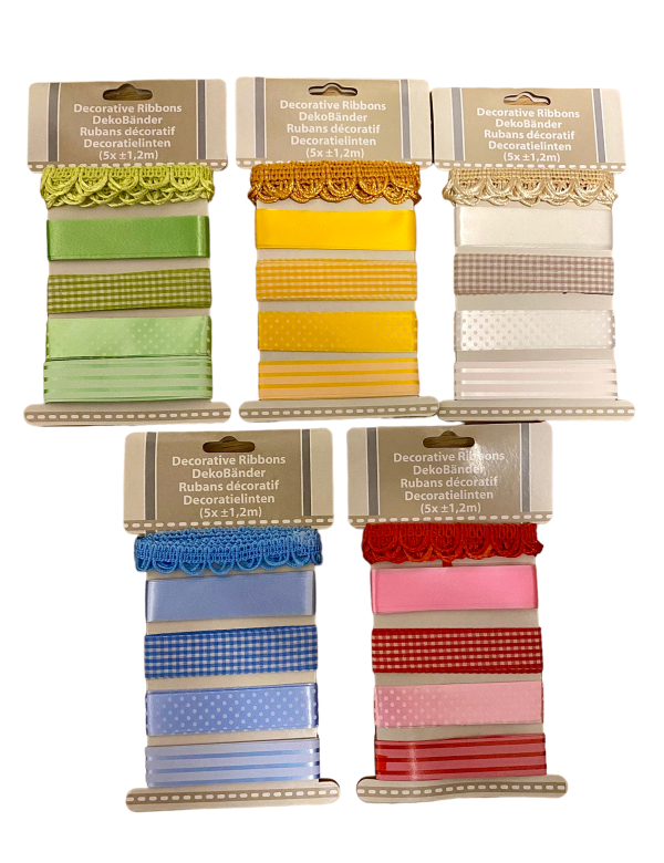 Decoratie linten 5 stuks (kleuren)