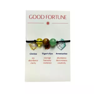 Armbandje 3 stenen Good Fortune Armbandje 3 stenen Good Fortune
