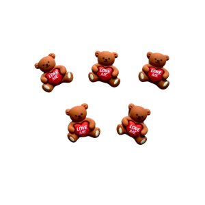 Beertje hars bedels, Love me, 5 stuks