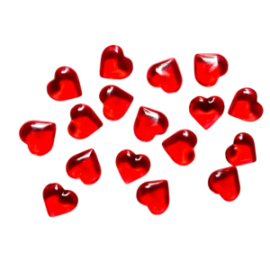 Hartjes acryl 10 stuks