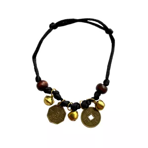 Armband met Geluksmuntjes en Belletjes