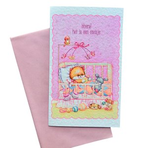 Geboortekaart Meisje Hoera!