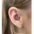 Daith Piercing Goudkleurig met steentjes 8x1.2